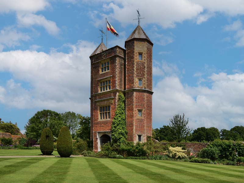 Photo of the tower in sissinghurst castle garden on a sunny day