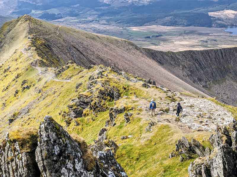 Two hikers on Snowdonia