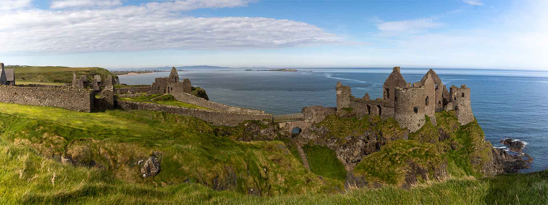 Aerial of Dunluce Castle